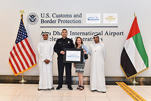 2016-03-17a Abu Dhabi International Airport and Etihad Airways Welcome the 1 Millionth Passenger to the Airport’s US Preclearance Facility